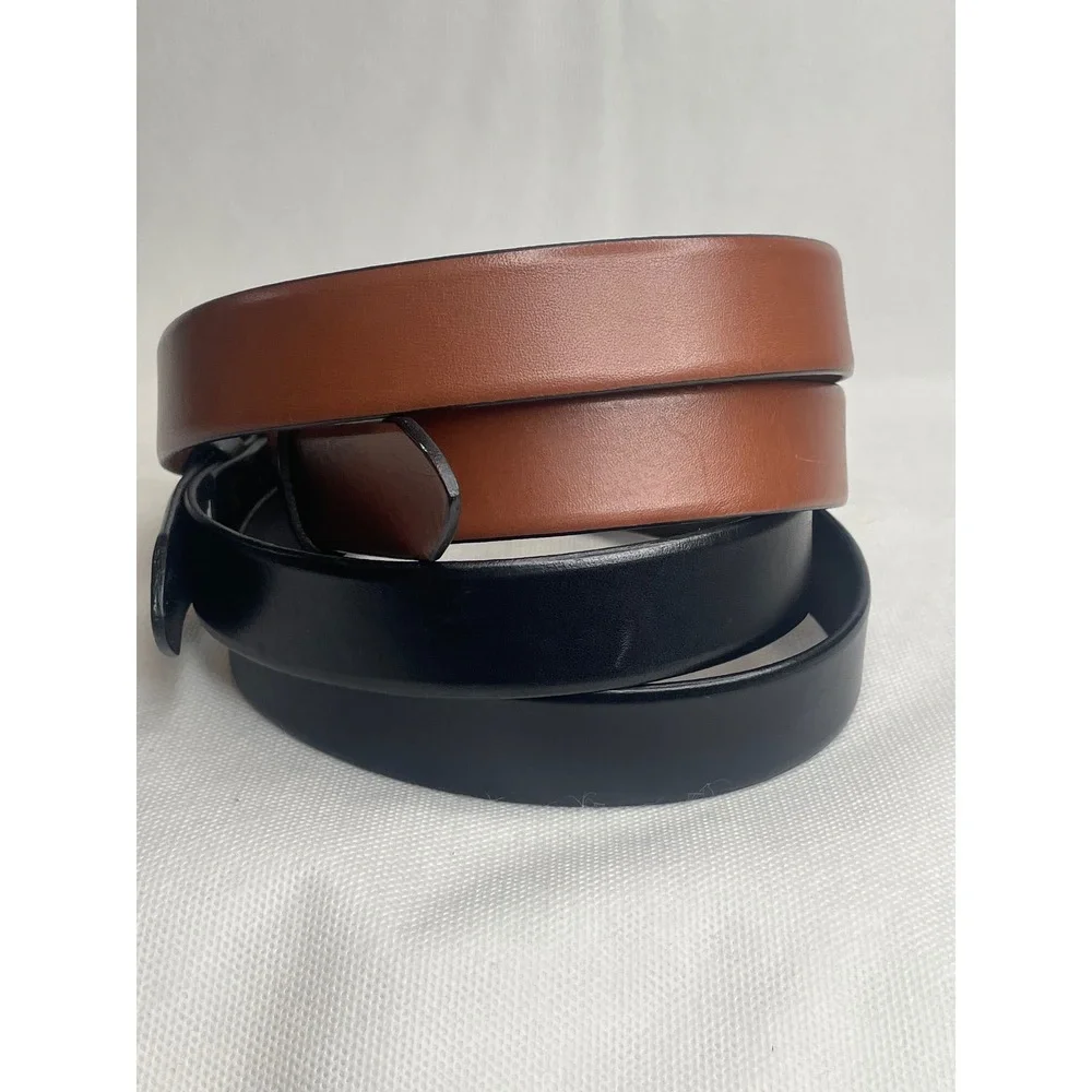 (2) J. Crew Italian Leather Belts Lot Size Small (31